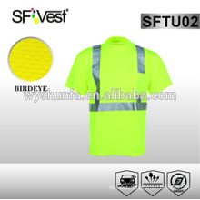 ANSI/ISEA 107-2010 CLASS 2 reflective warning security polo shirt with chest pockets